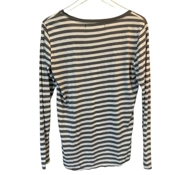 Michael Stars | Gray & White Stripe Top One Size - Picture 3 of 6